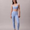 Moderne Sport-Leggings mit hohem Bund und Logo, 7/8-Länge Moderne Sport-Leggings mit hohem Bund und Logo, 7/8-Länge