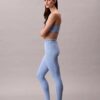 Moderne Sport-Leggings mit hohem Bund und Logo, 7/8-Länge Moderne Sport-Leggings mit hohem Bund und Logo, 7/8-Länge