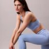 Moderne Sport-Leggings mit hohem Bund und Logo, 7/8-Länge Moderne Sport-Leggings mit hohem Bund und Logo, 7/8-Länge