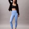 Moderne Sport-Leggings mit hoher Taille und 7/8-Beinlänge