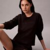 Modernes, locker sitzendes Sweatshirt aus Frottee