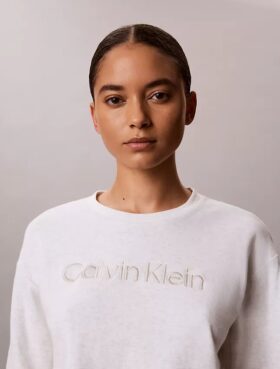 Modernes, locker sitzendes Sweatshirt aus Frottee