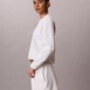 Modernes, locker sitzendes Sweatshirt aus Frottee