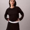 Modernes, locker sitzendes Sweatshirt aus Frottee