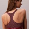 Modernes Logo-Bikini-Oberteil mit Racerback