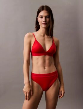 Modernes Logo-Triangel-Bikini-Oberteil