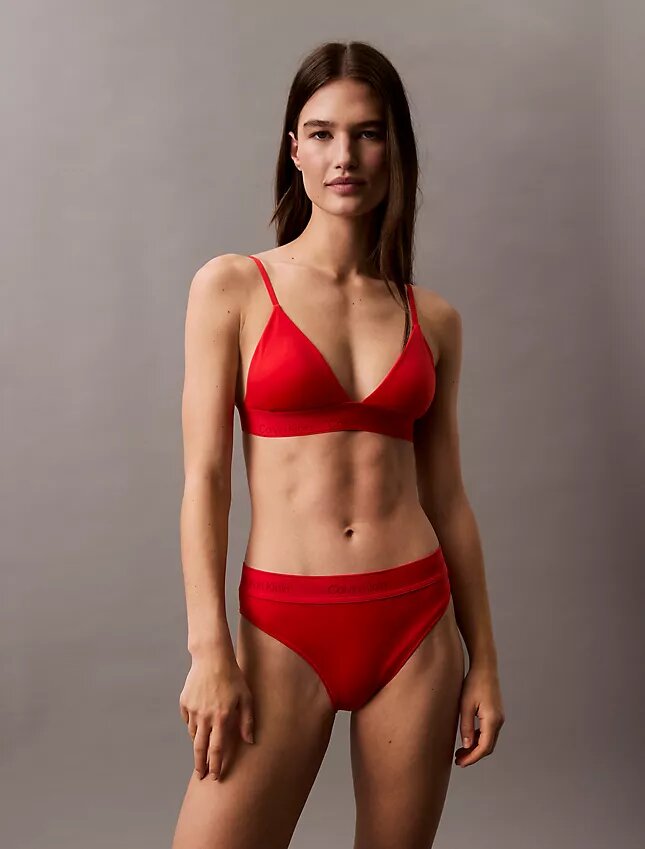 Modernes Logo-Triangel-Bikini-Oberteil Modernes Logo-Triangel-Bikini-Oberteil
