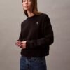 Monogram-Fleece-Sweatshirt in verkürzter Länge Monogram-Fleece-Sweatshirt in verkürzter Länge