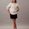 Monogram-Fleece-Sweatshirt in verkürzter Länge Monogram-Fleece-Sweatshirt in verkürzter Länge