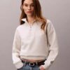 Monogram Fleece-Sweatshirt mit Viertelreißverschluss Monogram Fleece-Sweatshirt mit Viertelreißverschluss