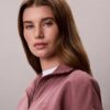 Monogram Fleece-Sweatshirt mit Viertelreißverschluss