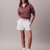 Monogram Fleece-Sweatshirt mit Viertelreißverschluss