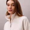 Monogram Fleece-Sweatshirt mit Viertelreißverschluss Monogram Fleece-Sweatshirt mit Viertelreißverschluss