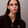 Monogram Fleece-Sweatshirt mit Viertelreißverschluss Monogram Fleece-Sweatshirt mit Viertelreißverschluss
