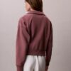 Monogram Fleece-Sweatshirt mit Viertelreißverschluss