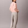Monogram Fleece-Sweatshirt mit Viertelreißverschluss