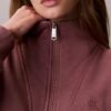 Monogram Fleece-Sweatshirt mit Viertelreißverschluss
