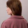 Monogram Fleece-Sweatshirt mit Viertelreißverschluss