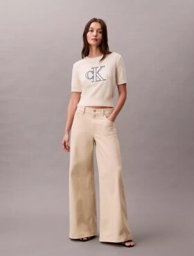 Monogram-Pullover in verkürzter Länge