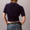 Monogram-Pullover in verkürzter Länge