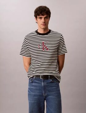 Monogram Stripe Relaxed T-Shirt