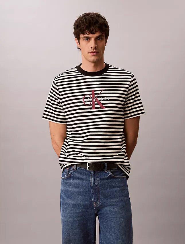 Monogram Stripe Relaxed T-Shirt Monogram Stripe Relaxed T-Shirt