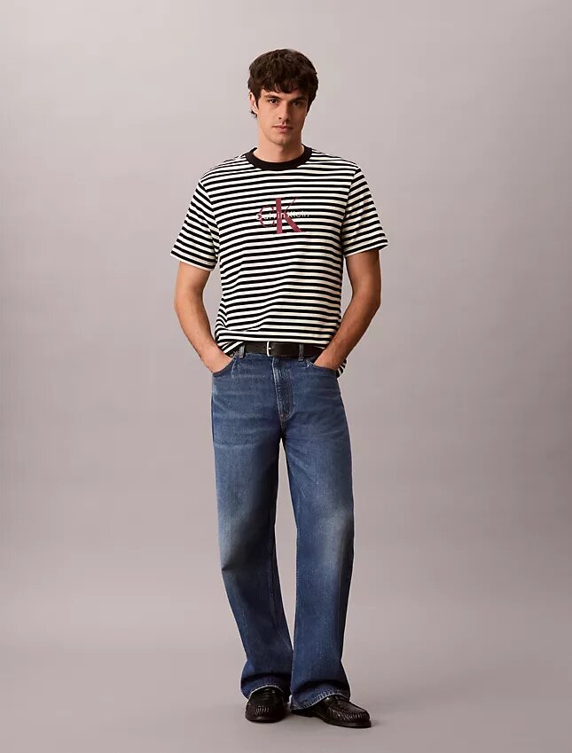 Monogram Stripe Relaxed T-Shirt Monogram Stripe Relaxed T-Shirt