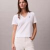Monogram-T-Shirt mit V-Ausschnitt Monogram-T-Shirt mit V-Ausschnitt