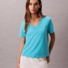 Monogram-T-Shirt mit V-Ausschnitt