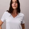 Monogram-T-Shirt mit V-Ausschnitt Monogram-T-Shirt mit V-Ausschnitt