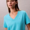 Monogram-T-Shirt mit V-Ausschnitt