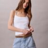 Monogram-Tanktop mit Rippbündchen