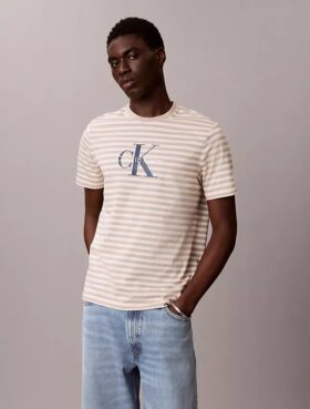 Monologo Classic T-Shirt mit grafischem Streifenmuster
