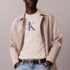 Monologo Classic T-Shirt mit grafischem Streifenmuster