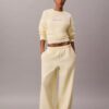 Monologo Fleece-Jogginghose mit weitem Bein