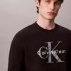 Monologo Fleece-Sweatshirt mit Rundhalsausschnitt