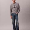 Monologo Fleece-Sweatshirt mit Rundhalsausschnitt