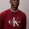 Monologo Fleece-Sweatshirt mit Rundhalsausschnitt