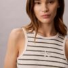 Monologo Midi-Kleid mit Rippenstreifen Monologo Midi-Kleid mit Rippenstreifen