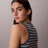 Monologo Midi-Kleid mit Rippenstreifen Monologo Midi-Kleid mit Rippenstreifen