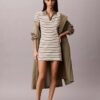 Monologo Mini-Kleid mit Rippenstreifen Monologo Mini-Kleid mit Rippenstreifen