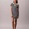 Monologo Mini-Kleid mit Rippenstreifen Monologo Mini-Kleid mit Rippenstreifen