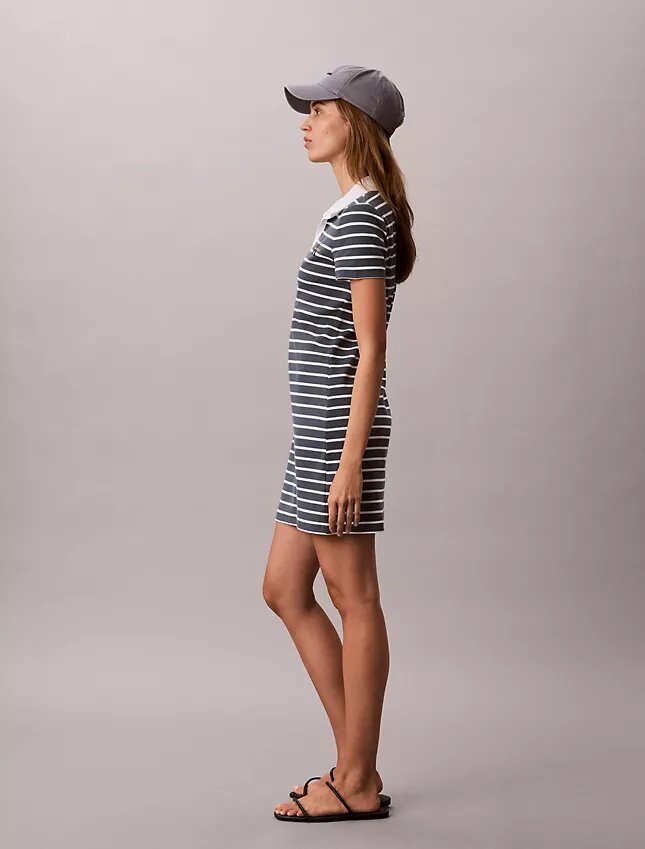 Monologo Mini-Kleid mit Rippenstreifen Monologo Mini-Kleid mit Rippenstreifen