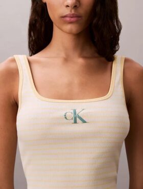 Monologo-Streifen-Ripp-Tanktop