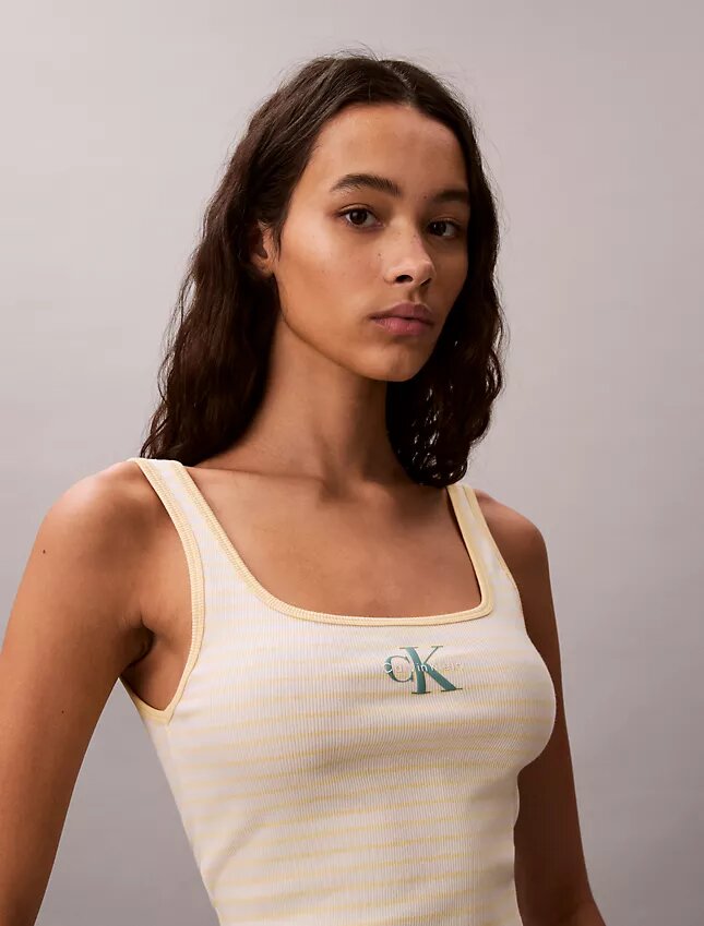 Monologo-Streifen-Ripp-Tanktop Monologo-Streifen-Ripp-Tanktop