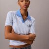 Monologo Stripe Rib Polo-T-Shirt Monologo Stripe Rib Polo-T-Shirt