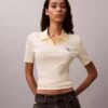 Monologo Stripe Rib Polo-T-Shirt Monologo Stripe Rib Polo-T-Shirt