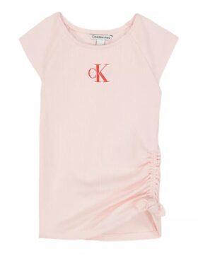 Monologo T-Shirt für Mädchen mit seitlicher Rüsche