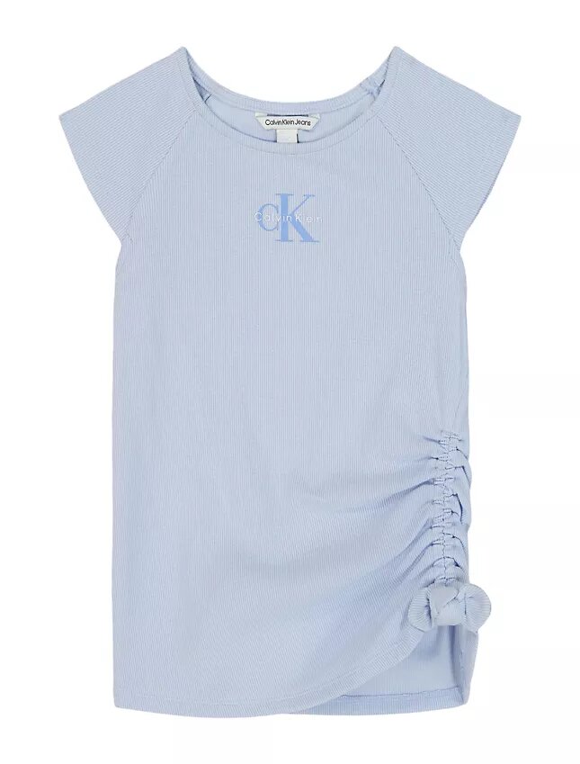Monologo T-Shirt für Mädchen mit seitlicher Rüsche Monologo T-Shirt für Mädchen mit seitlicher Rüsche
