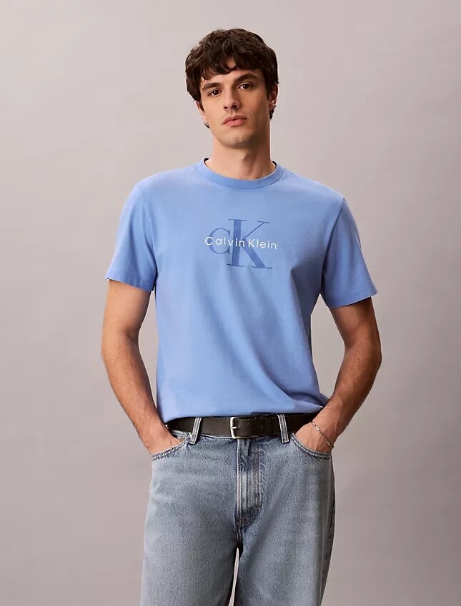 Monologo-T-Shirt mit Acid-Wash-Effekt Monologo-T-Shirt mit Acid-Wash-Effekt